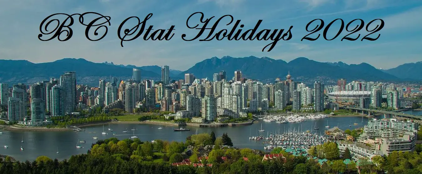 British Columbia Public Holidays 2022 Statutory Holidays in Canada