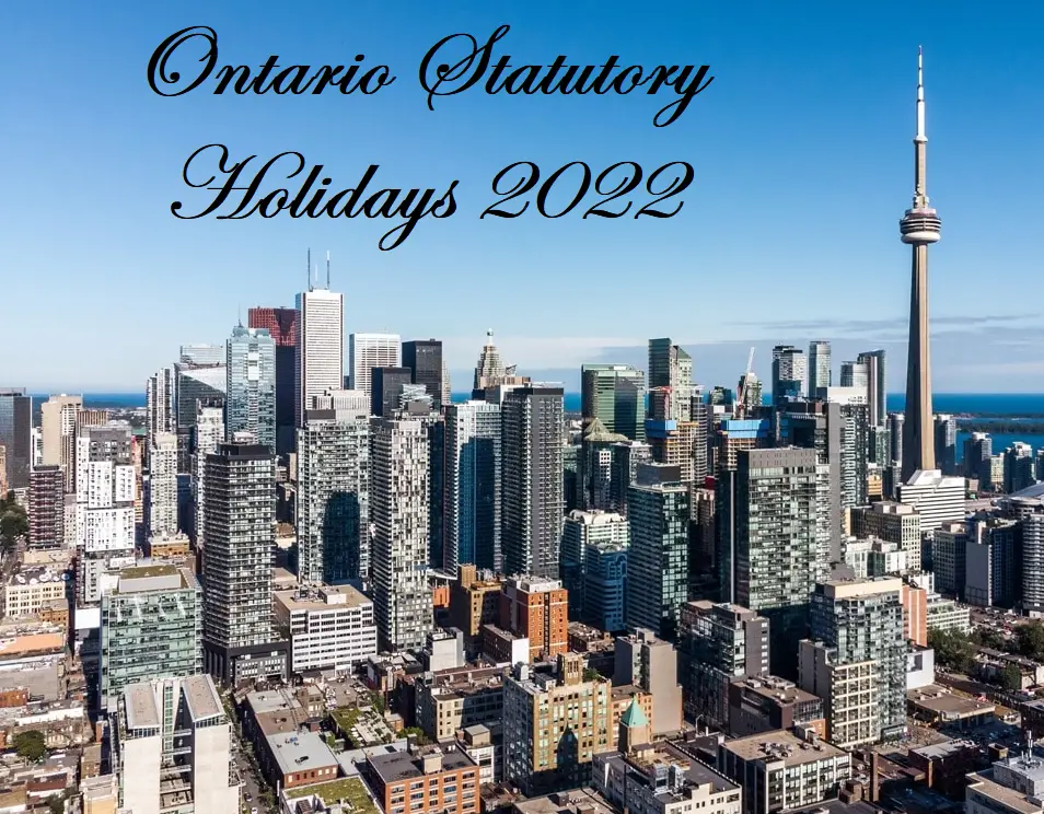 Ontario Statutory Holidays 2022 Statutory Holidays in Canada