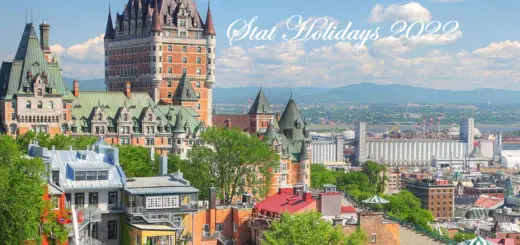 Quebec Public Holidays 2022
