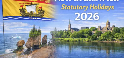New Brunswick Statutory Holidays 2026