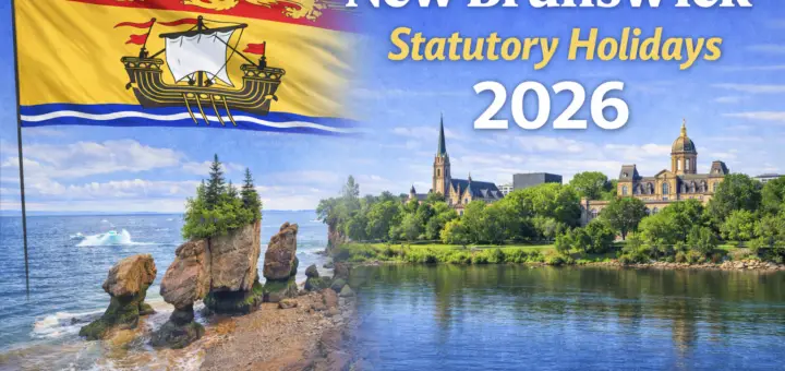 New Brunswick Statutory Holidays 2026