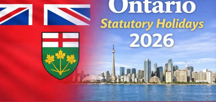 Ontario Statutory Holidays 2026