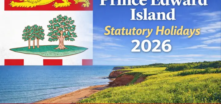 Prince Edward Island Statutory Holidays 2026